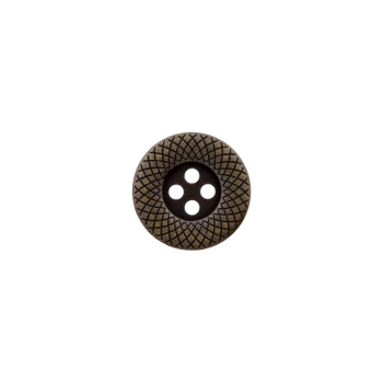 Prym Metallknopf verzierter Rand 18mm altmessing