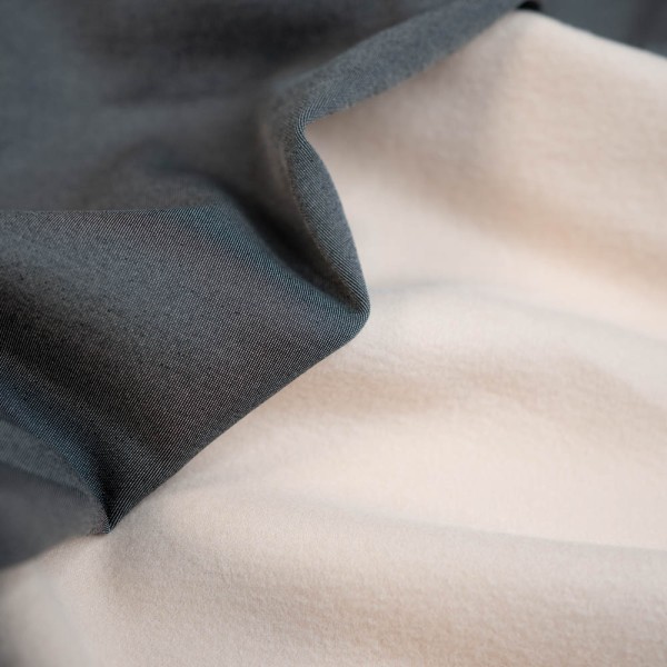 Thermo-Jersey Soft Fleeceskin schwarz-beige