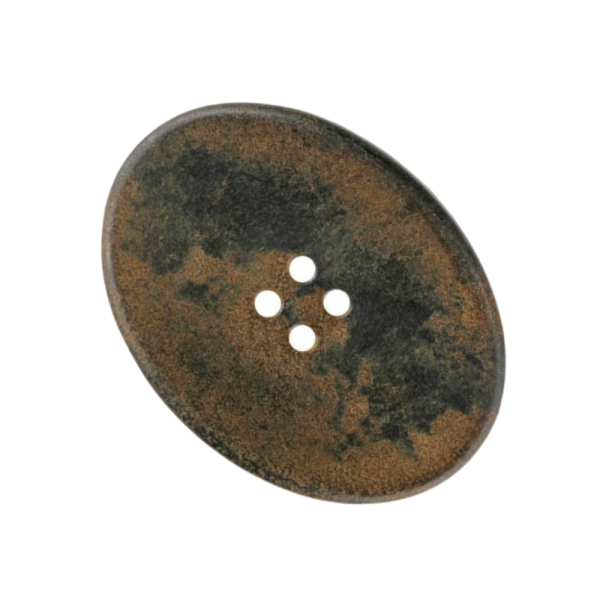 Holzknopf Oval Gewölbt 30mm