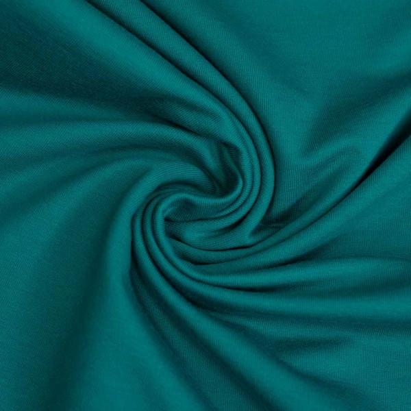 Baumwolljersey Uni Lena petrol