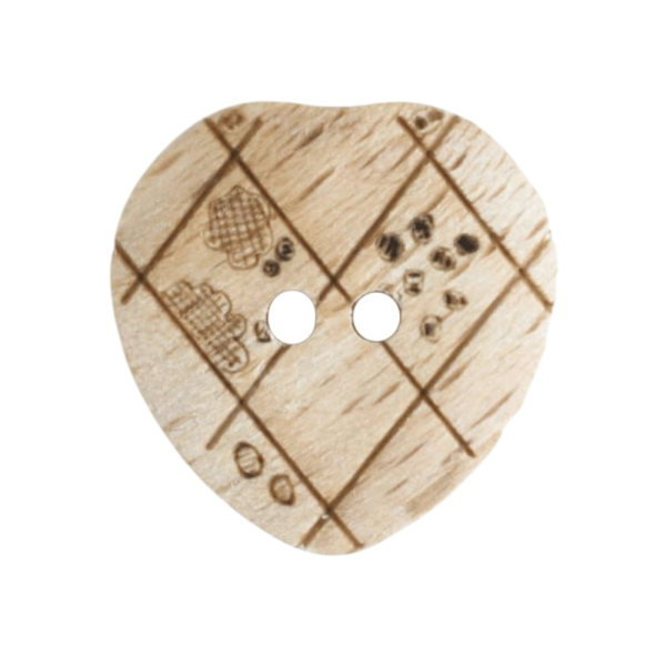 Holzknopf Herz 20 mm
