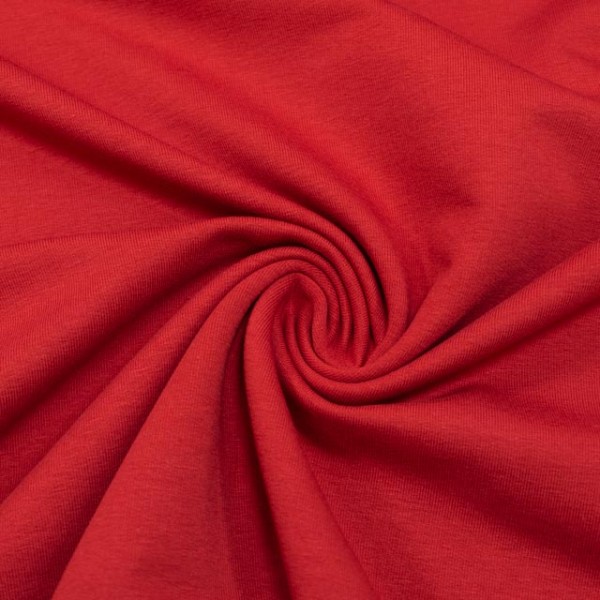 BIO Sommersweat French Terry Uni dunkelrot