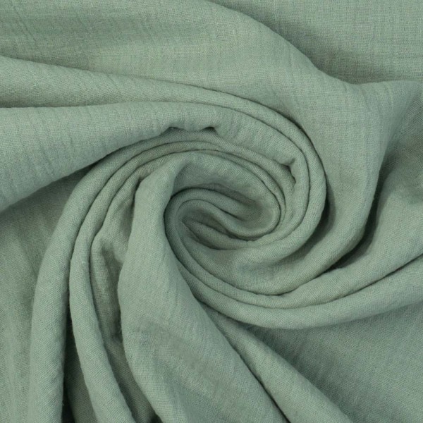 Bio-Musselin Double Gauze Uni salbei