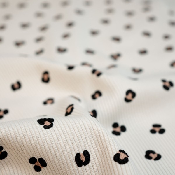 Ripp Baumwolljersey Leo hellbeige