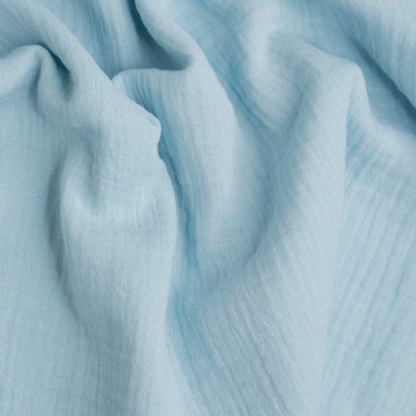 Musselin Double Gauze 160cm hellblau