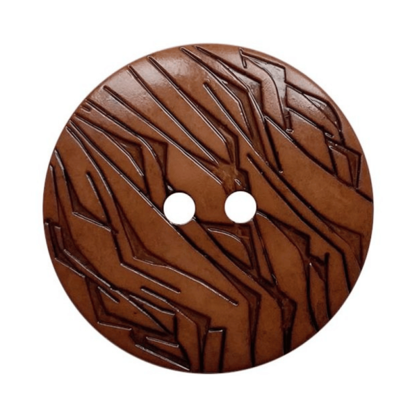Modeknopf Gemustert 23 mm braun