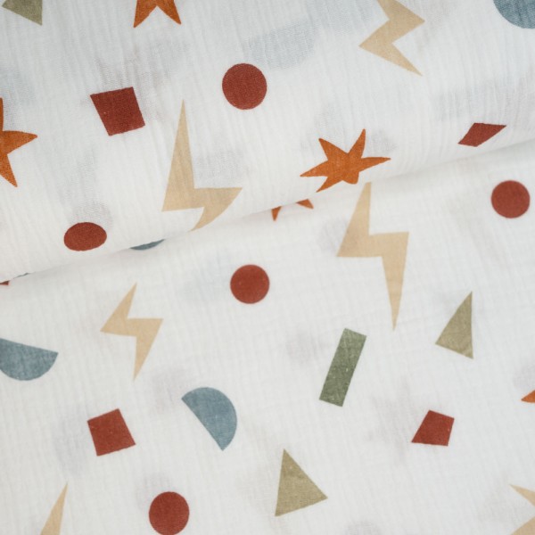 Musselin Double Gauze Formen ecru