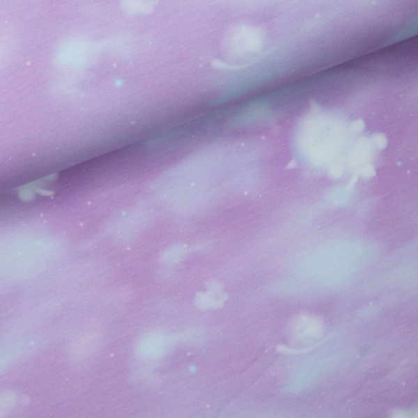 Bio-Baumwolljersey Wolkenfreunde rosa