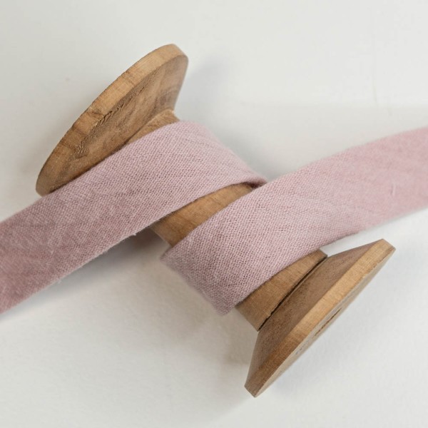 Musselin Schrägband Amelie 20mm altrosa hell