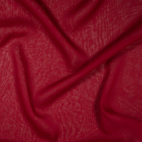 Italienischer Seiden Chiffon dunkelrot