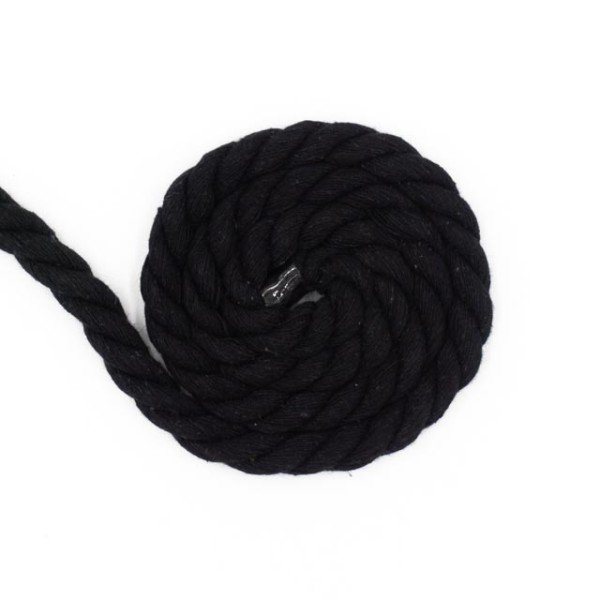 Soft Kordel 10mm gedreht schwarz