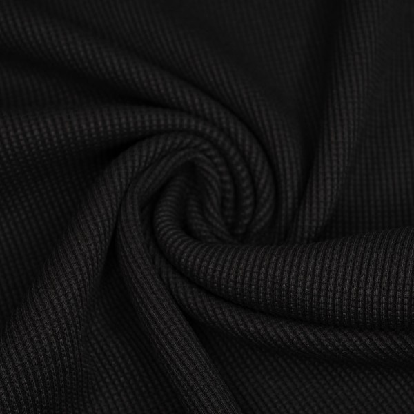 Waffeljersey Baumwolle schwarz