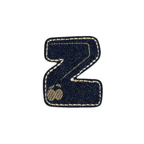 Applikation Jeans Buchstabe Z