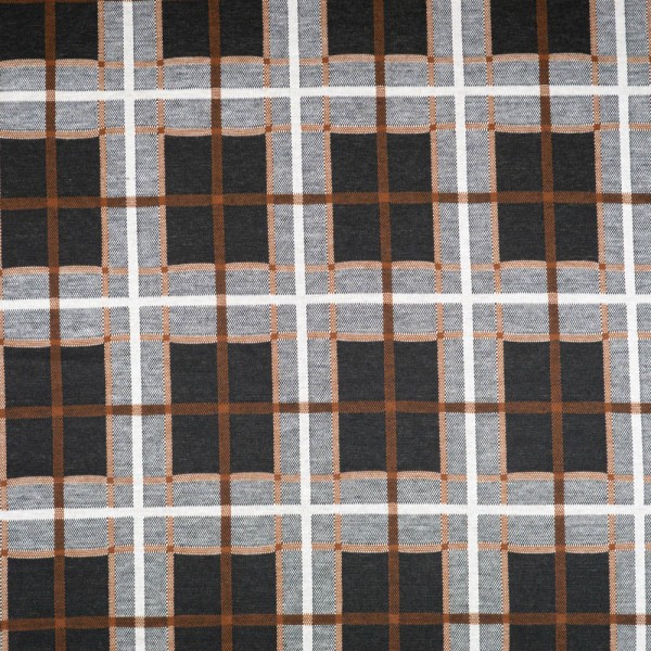 Jacquard Jersey Karos braun