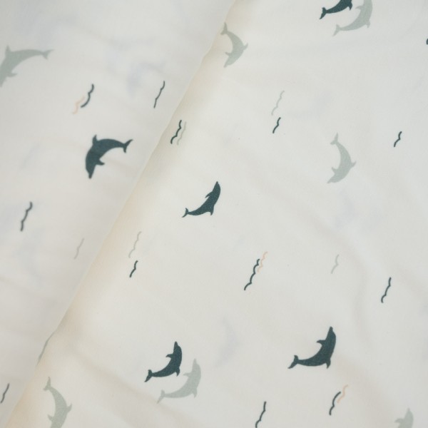 Baumwolljersey Delfin ecru