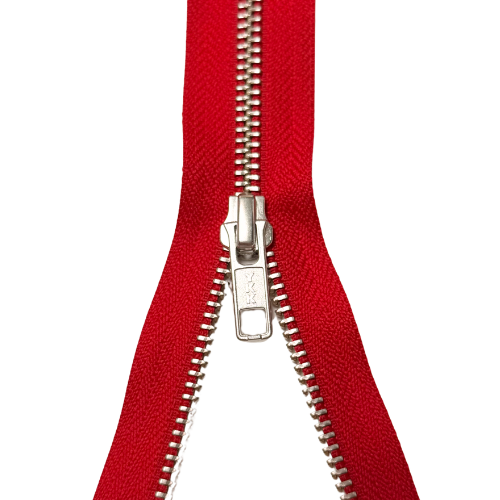 YKK teilbarer Reißverschluss Metall rot