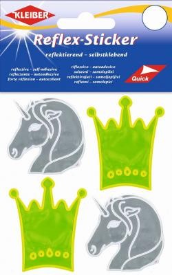 Kleiber Reflex-Sticker Einhorn und Krone