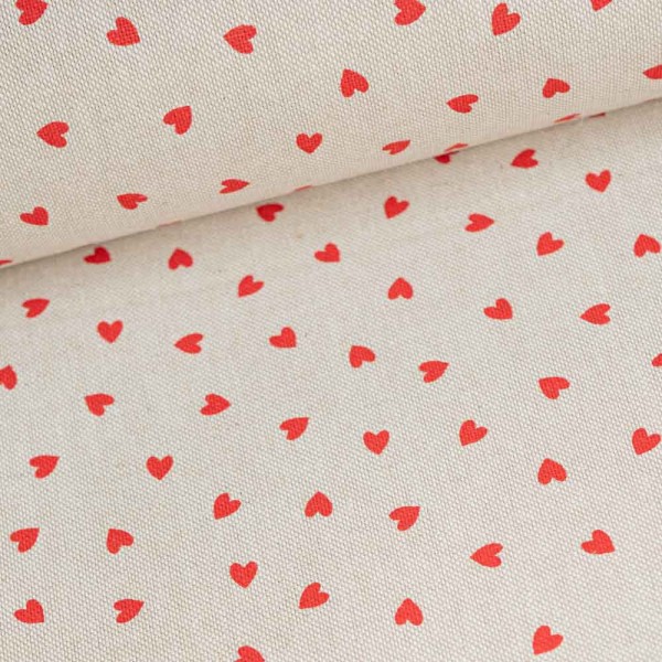 Canvas Herzchen rot