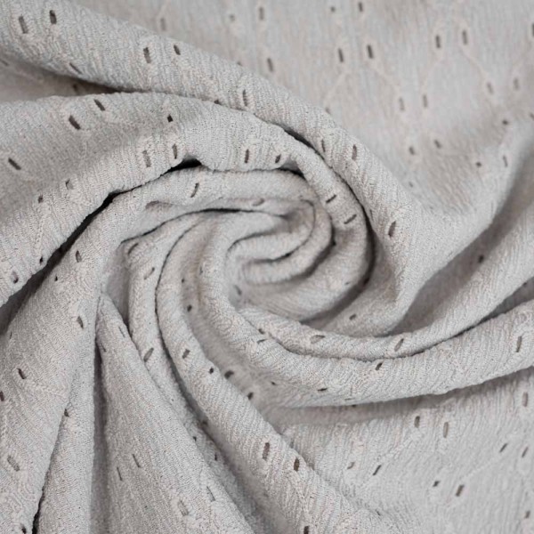 Jersey Crinkle Stickerei hellgrau