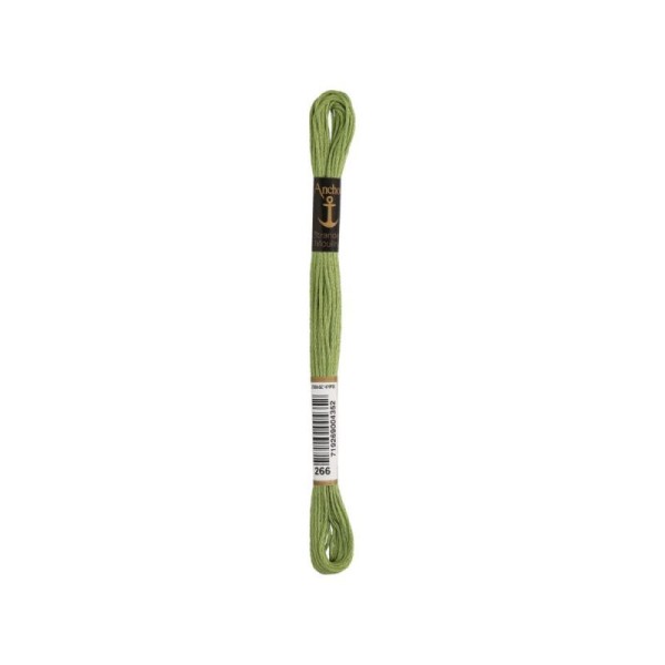Anchor Sticktwist Garn 6-fädig olivgrün