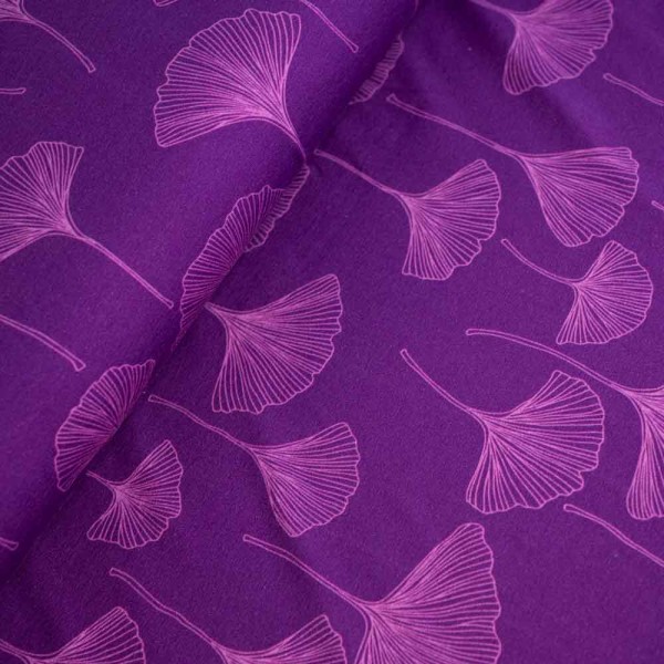 Baumwolljersey Ginko lila