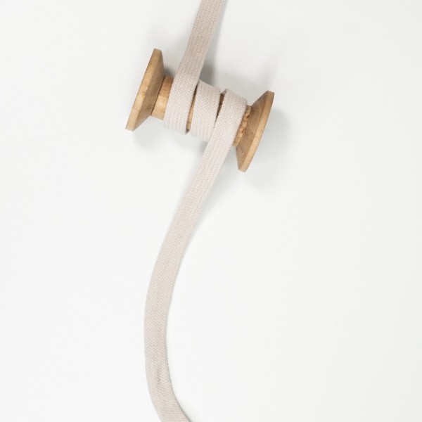 Flachkordel 15mm - Hoodie Kordel hellbeige