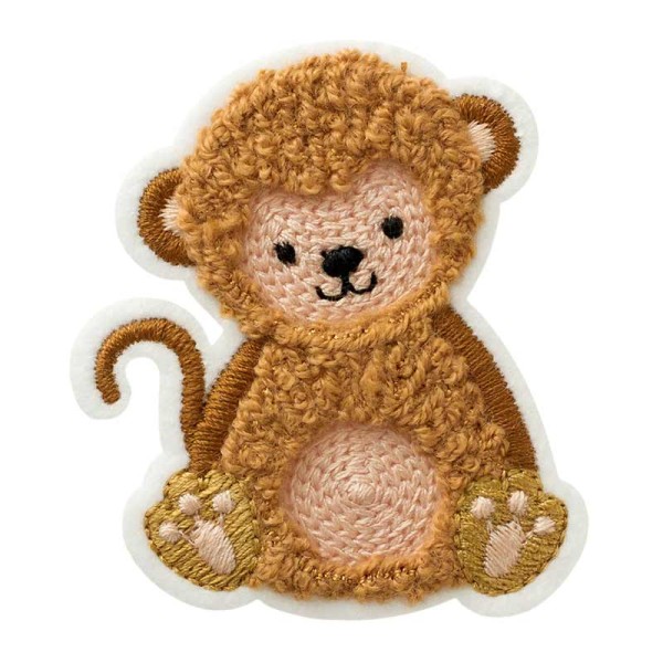 Applikation Affe flauschig