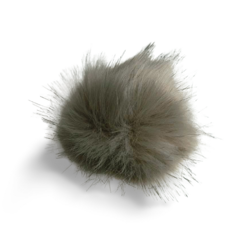 Evlis Bommel 100% Kunsthaar grau