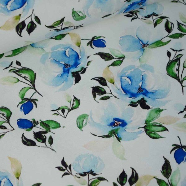 Canvas Aquarell Rosen weiß