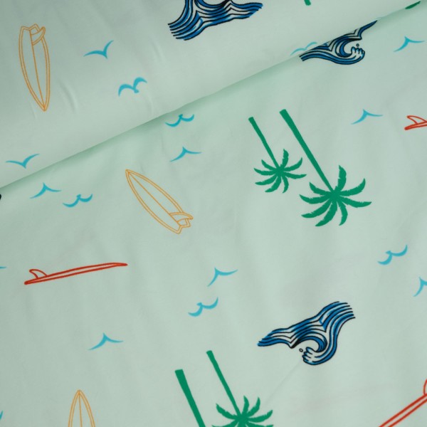 Baumwolljersey Surfen pastellmint