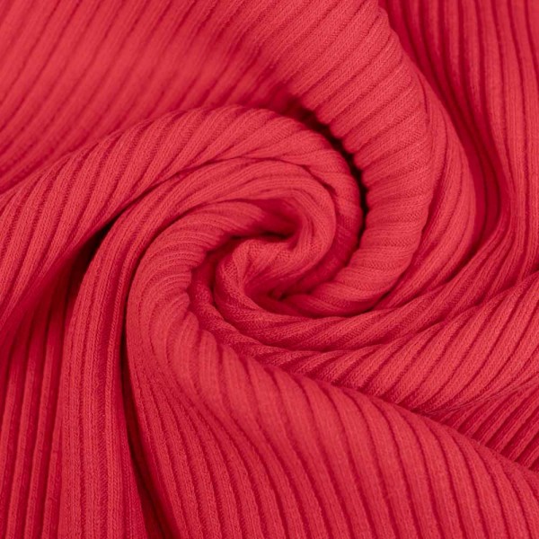 Grobstrick Bündchen rot