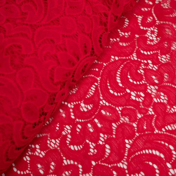 Italienische Spitze STRETCH rot