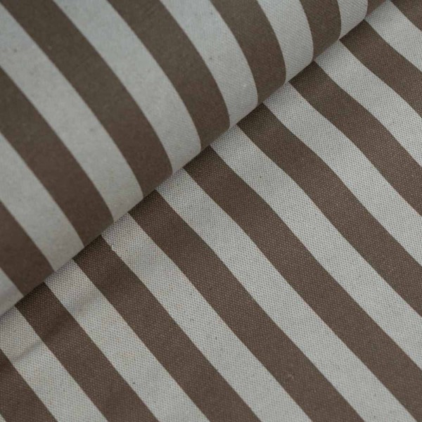 Canvas beschichtet Streifen taupe