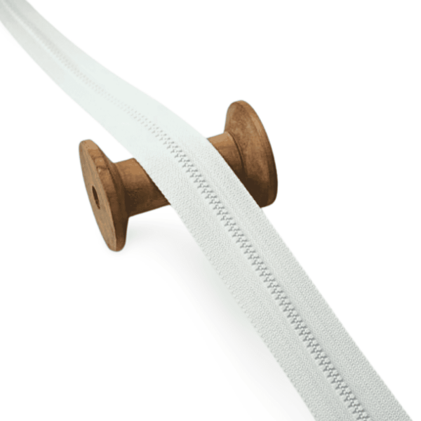 Endlosreißverschluss Krampe weiß 30mm