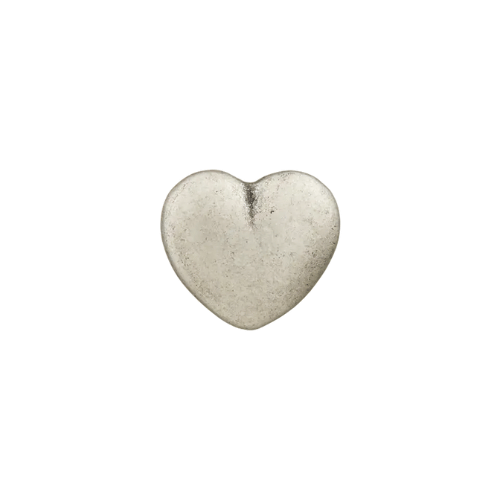 Metallknopf Herz 12mm altsilber