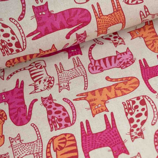 Canvas Katzen pink