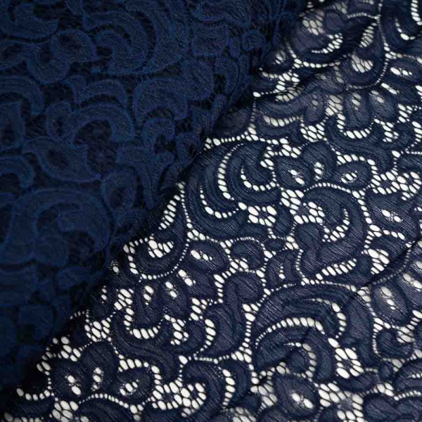 Italienische Spitze STRETCH dark navy