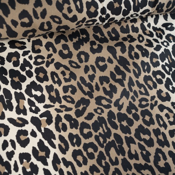 Baumwolltwill Stretch Leo beige