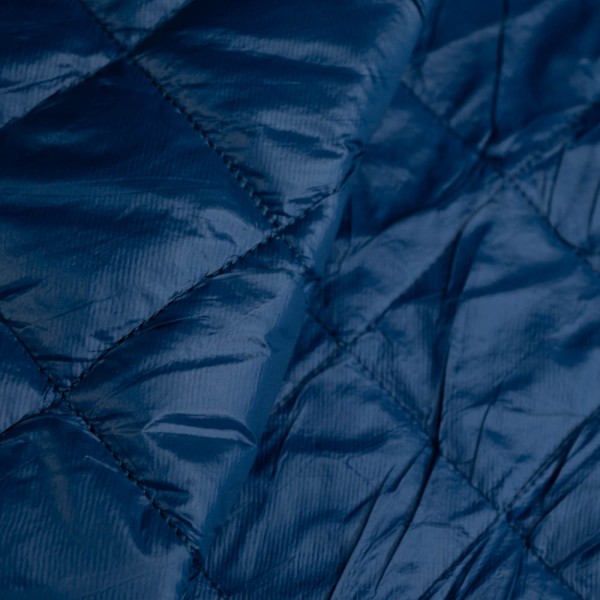 Jacken- & Westen Steppstoff Rauten navy