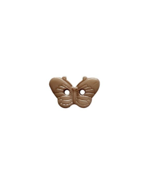 Kinderknopf Schmetterling braun 15mm