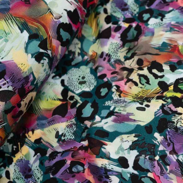 French Terry Sweat Leo Paint dusty mint