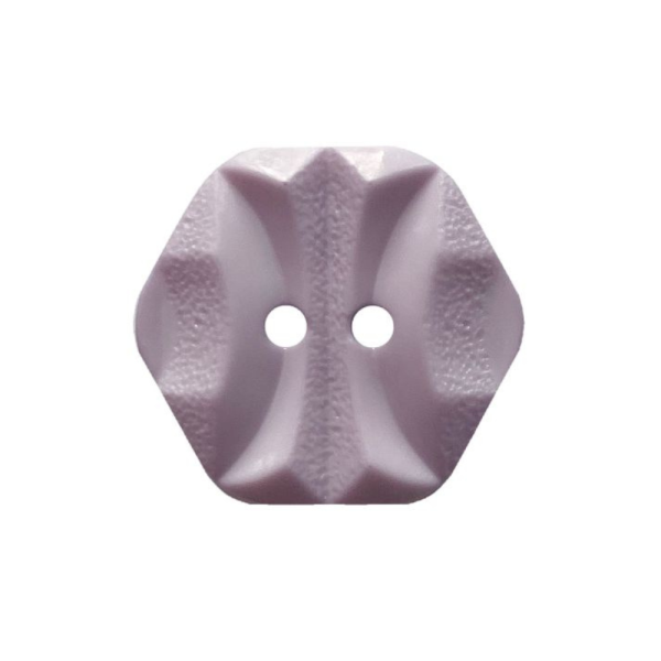 Modeknopf Sechseckig 18 mm hellgrau