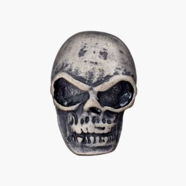 Prym Metallknopf Totenkopf altsilber
