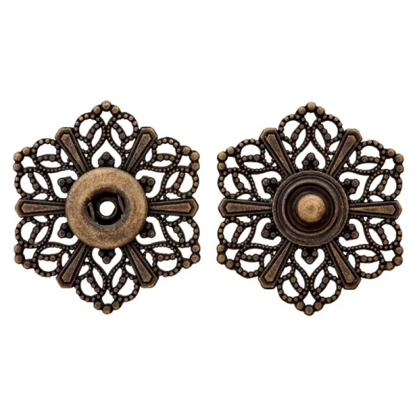 Prym Metall Annähdruckknopf 32mm altmessing