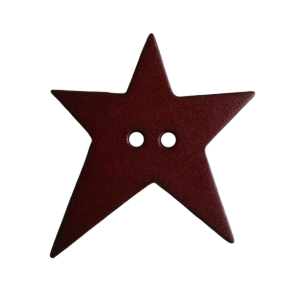 Stern-Knopf asymmetrisch bordeaux