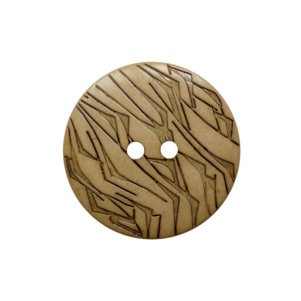 Modeknopf Gemustert 18 mm hellbraun