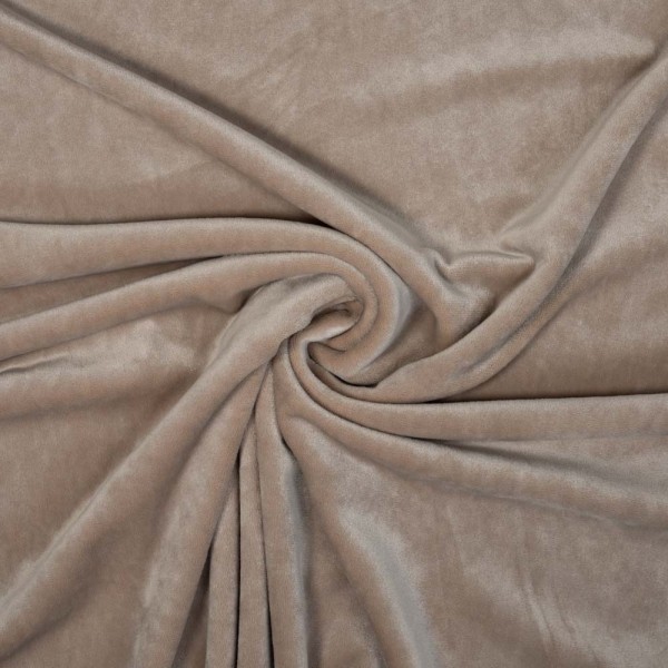 Velvet Samt-Sweat Sofia hellbeige