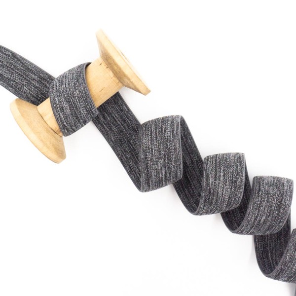 Gummiband 25mm SOFT hellgrau meliert